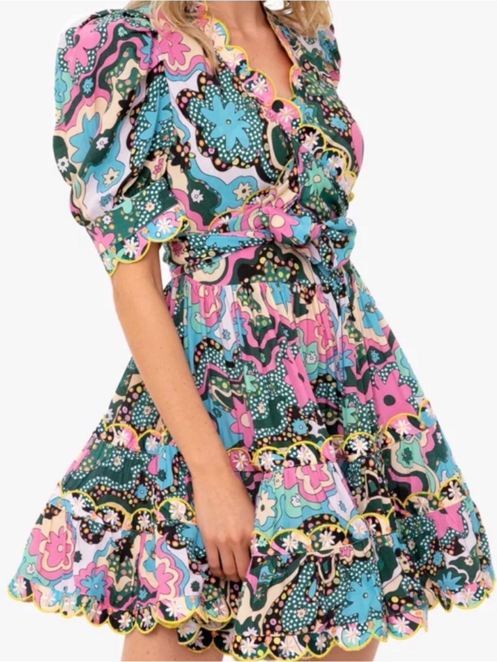 CeliaB Hortensia wrap Dress large